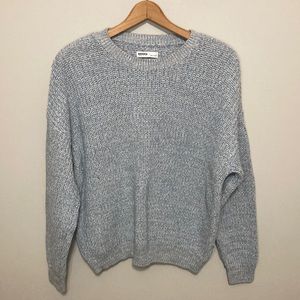 Women’s Sonoma Blue and Gray cotton knit sweater, size large